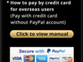 Credit Card Payment Manual for Overseas Users